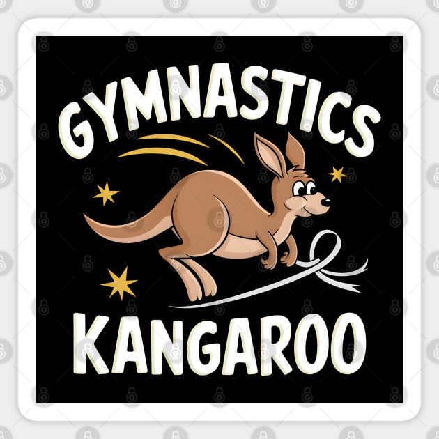 Gymnastics Kangaroo – Funny Animal Gymnast Magnet by MakerMind8.2